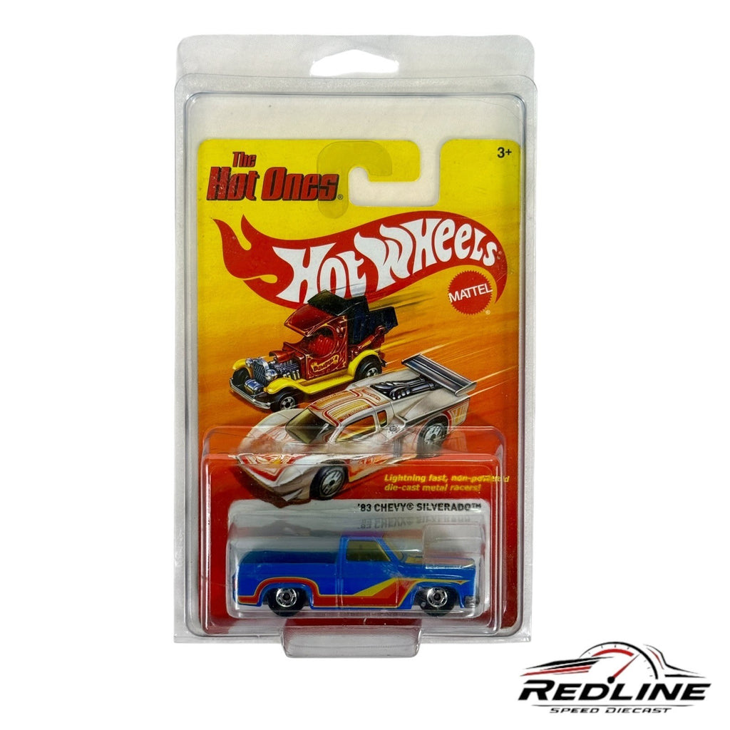 🇺🇸Hot Wheels The Hot Ones '83 Chevy Silverado Blue H33🇺🇸