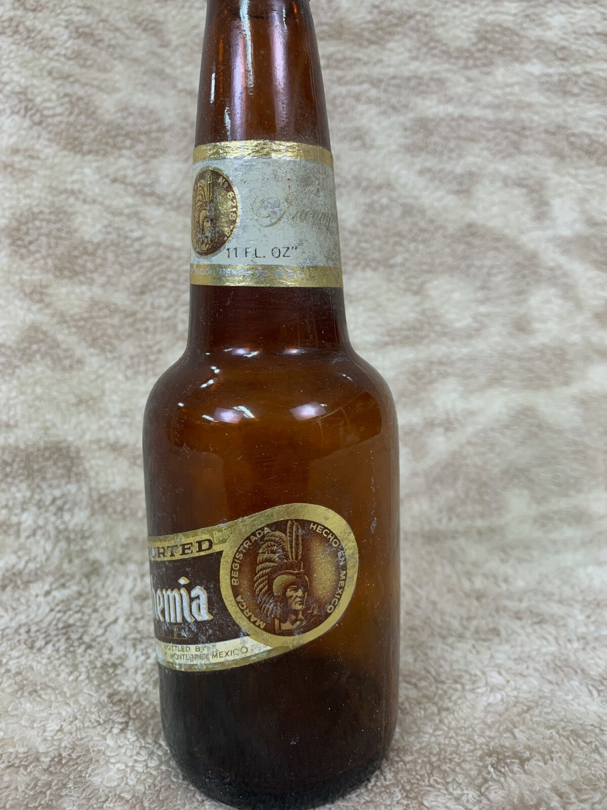 **Vintage BOHEMIA 11oz Beer Bottle Monterrey, MEXICO 1970's Empty Barware BB01**