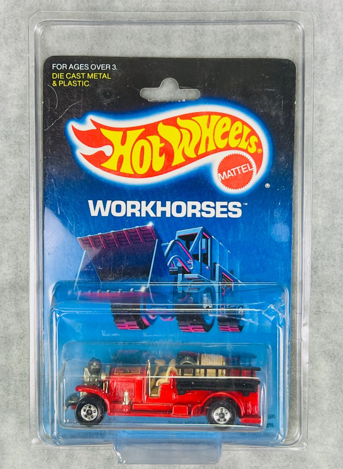 🔥🔥🔥 Hot Wheels Workhorses #1695 OLD NUMBER 5 Fire Engine Truck H11🔥🔥🔥