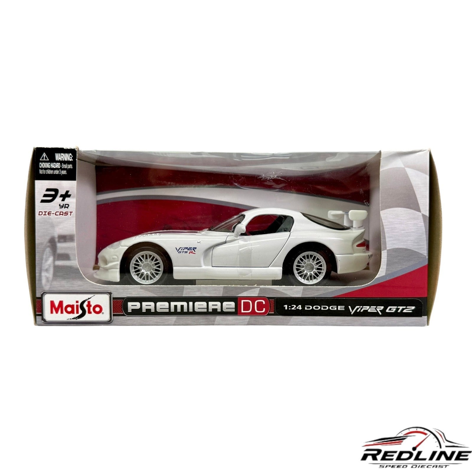 🇺🇸🇺🇸Maisto Premiere DC 1:24 scale 2003 Dodge Viper GT2 White🇺🇸🇺🇸
