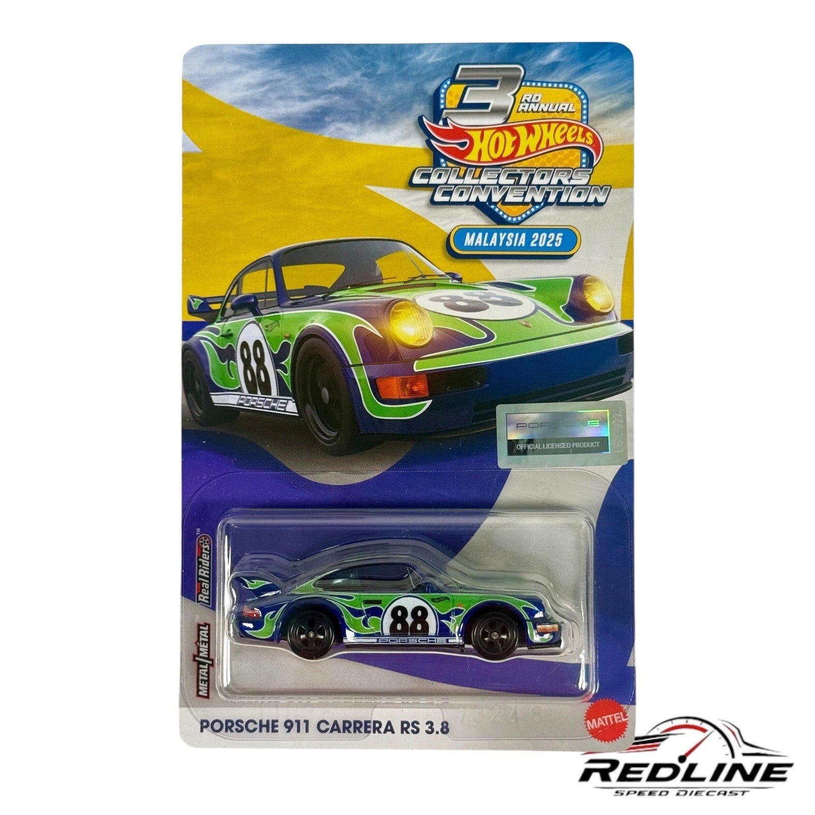 Hotwheels 3rd Annual Malaysia Convention Porsche 911 Carrera RS 3.8  1442/1500
