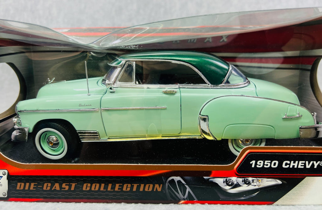 🇺🇸🇺🇸🇺🇸MOTOR MAX 1950 Chevy Bel Air MINT GREEN 1:18 Scale🇺🇸🇺🇸🇺🇸