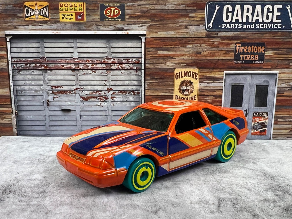 🐎🐎🐎Hot Wheels  HW Art Cars '92 FORD MUSTANG Orange C8🐎🐎🐎