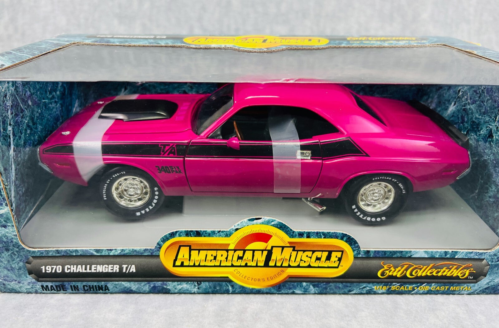 🇺🇸🇺🇸Ertl American Muscle 1970 Challenger T/A Pink 1:18 New In Box🇺🇸🇺🇸