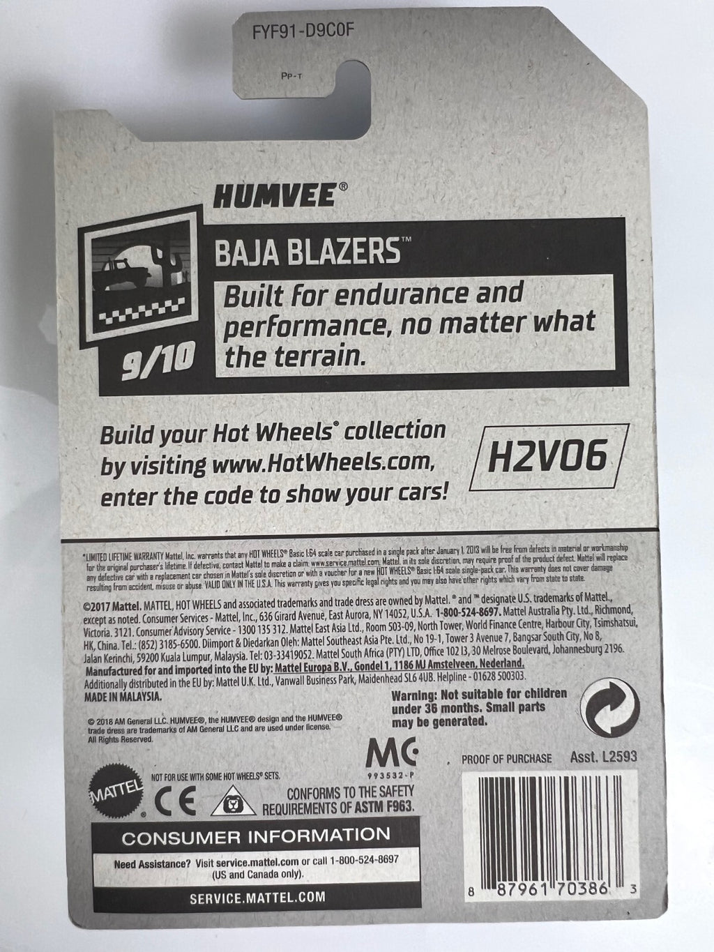 🇺🇸🇺🇸🇺🇸Hotwheels Treasure Hunt Humvee Blue Baja Blazers HW06🇺🇸🇺🇸🇺🇸