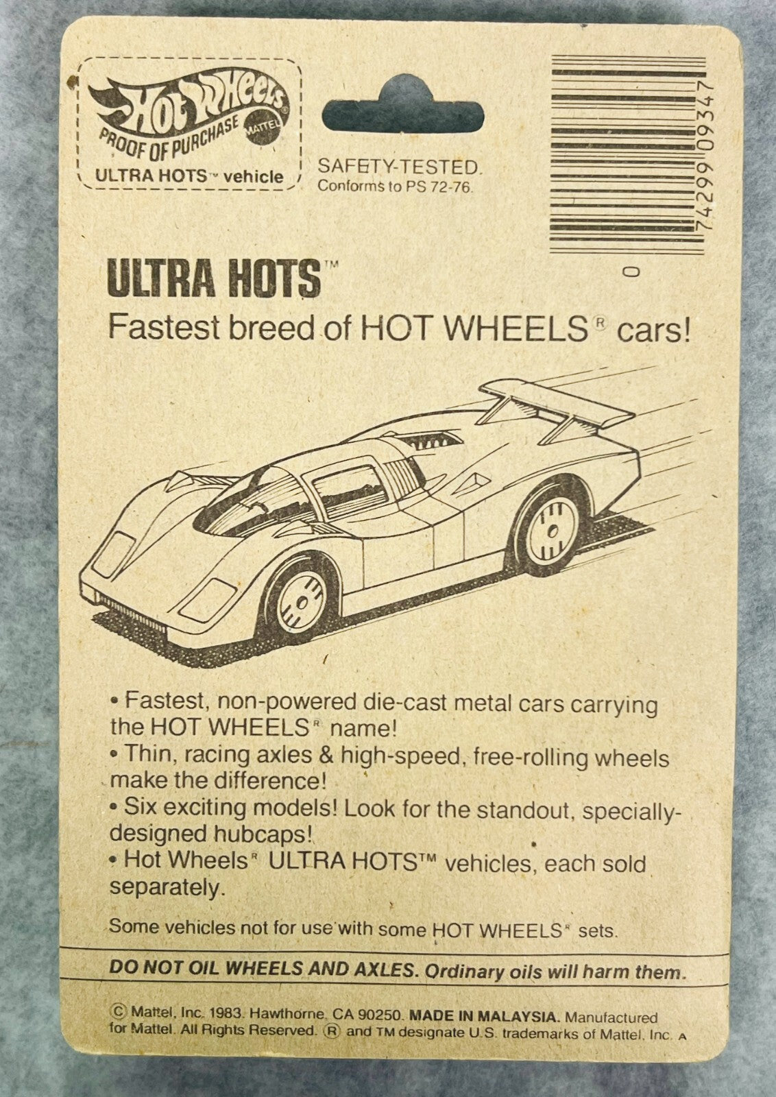 🔥🔥🔥1983 Hot Wheels Ultra Hots Flame Runner No. 7293 H22🔥🔥🔥