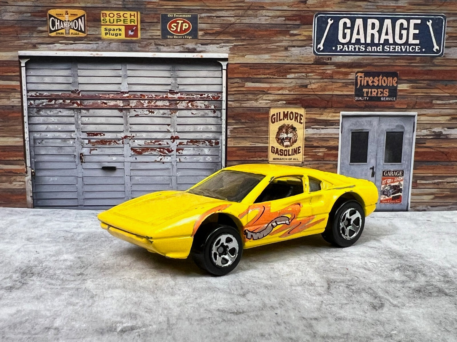 🇮🇹🇮🇹 Hot Wheels Ferrari Racebait 308 Tornado Twister Yellow C14🇮🇹🇮🇹