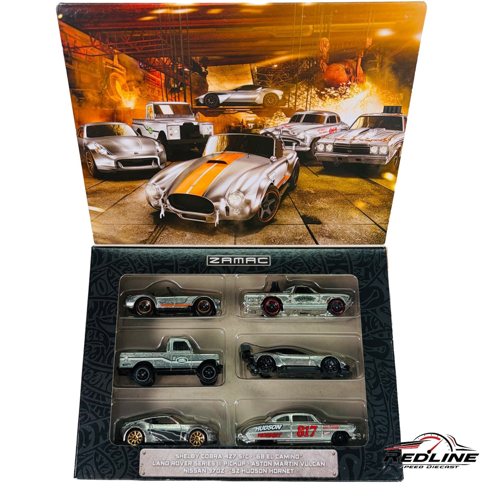 Mattel Hot Wheels ZAMAC Set Shelby Nissan Land Rover Aston Hudson Camino D3