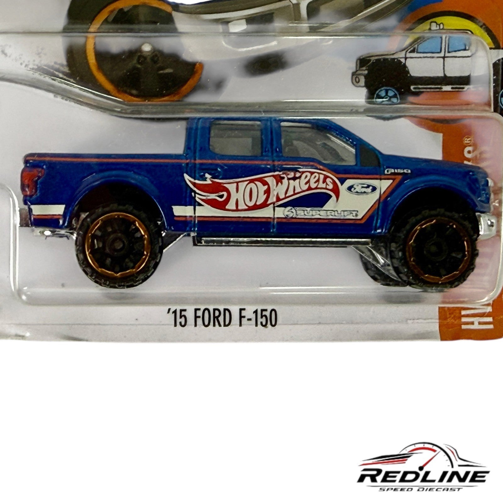 🇺🇸Hot Wheels HW Hot Trucks '15 Ford F-150 Pickup Blue H6🇺🇸