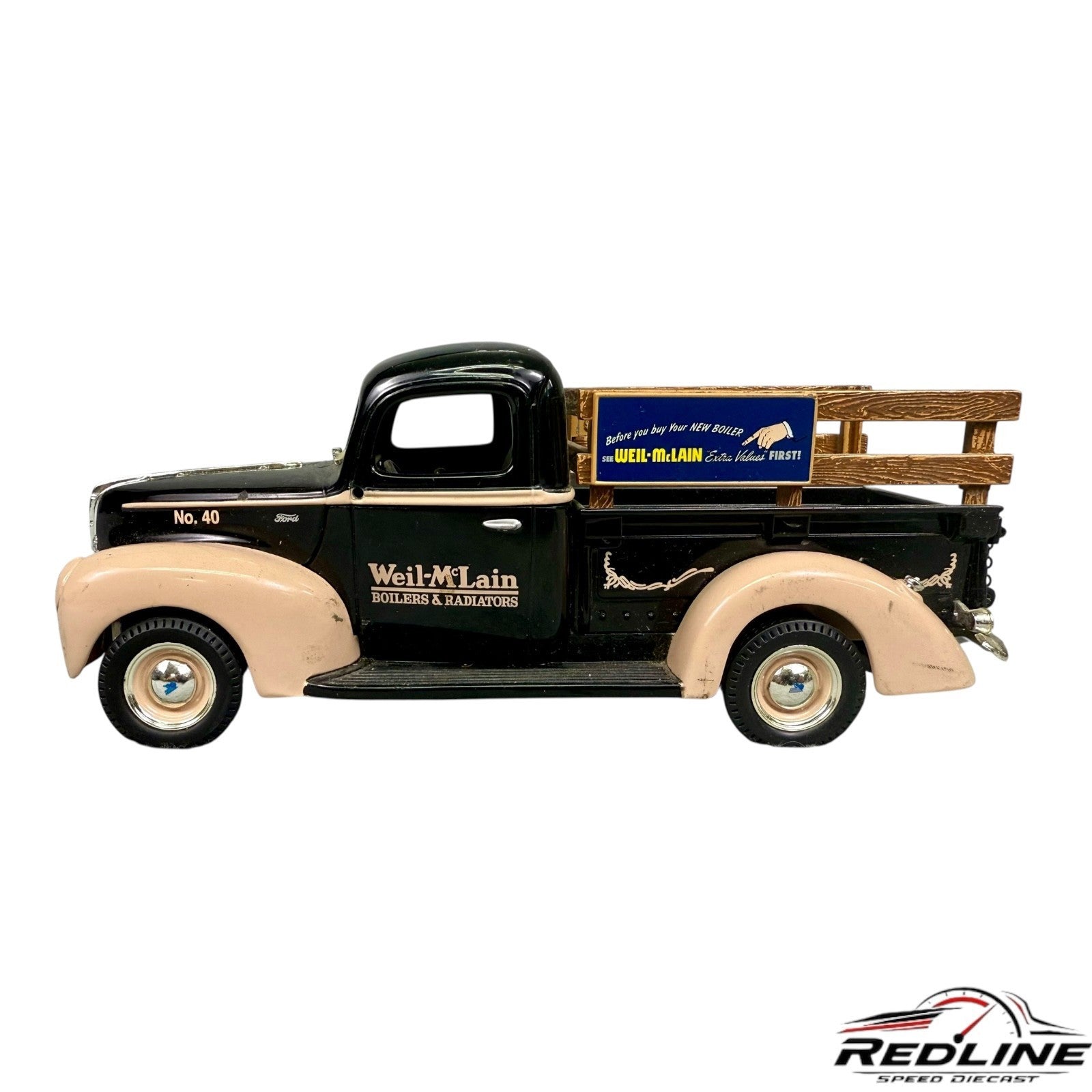 🇺🇸Weil McLain Truck No. 40 Diecast Advertising  ERTL 1940 Pick Up 1/25🇺🇸