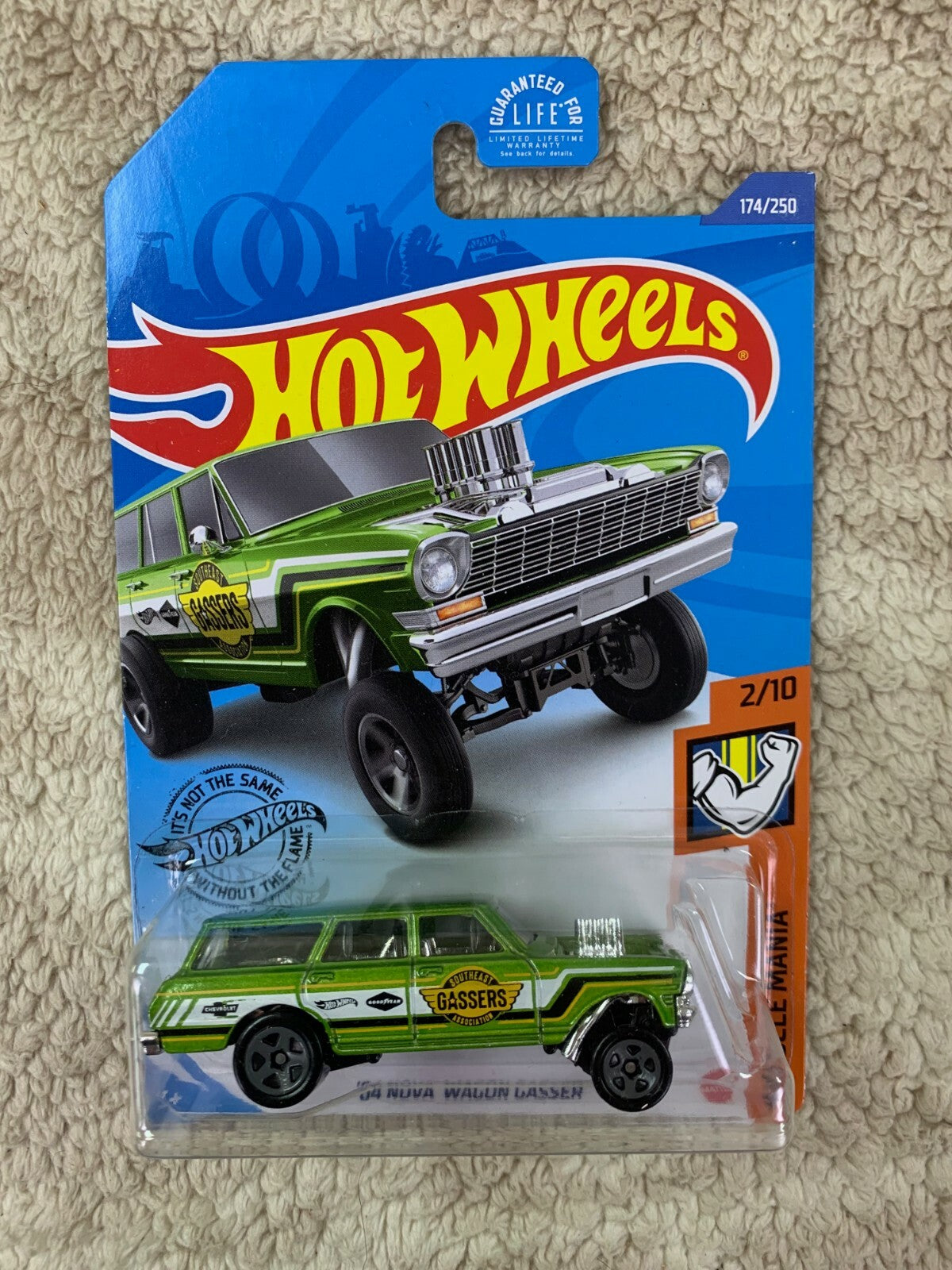 ****Hot Wheels  Muscle Manaia 64 Nova Wagon Gasser 174/250 - 2/10  Green HW05***