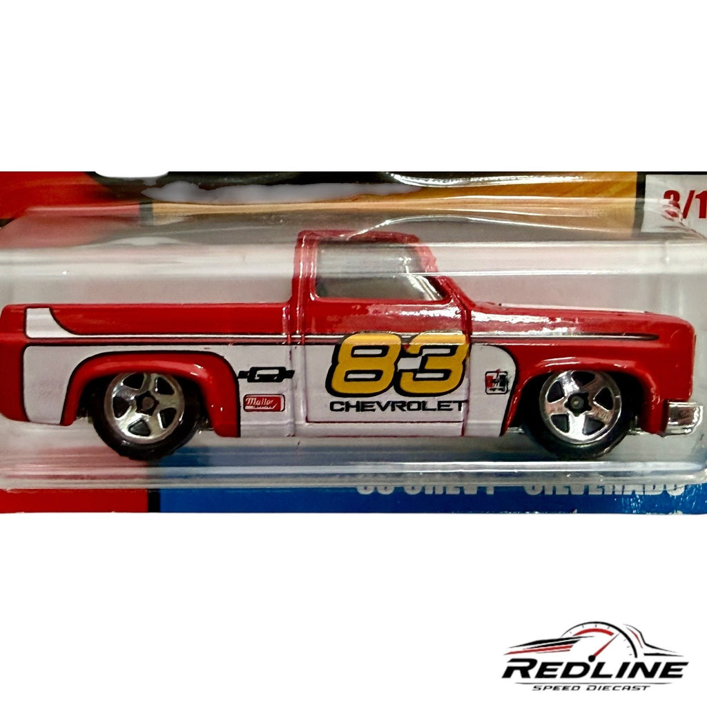 🇺🇸Hot Wheels 50th Anniversary Chevy Silverado Red Diecast Pickup Truck H23🇺🇸
