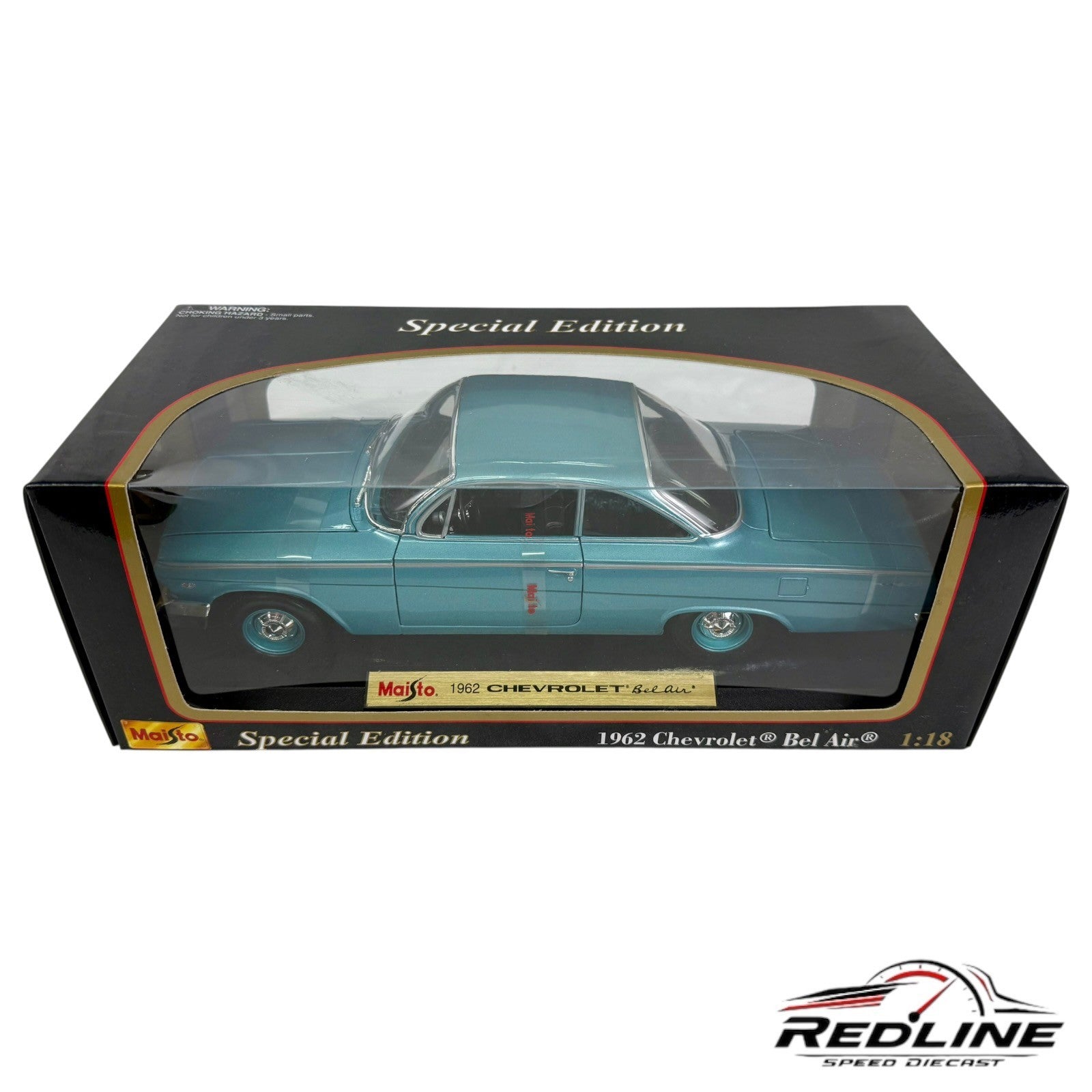 🇺🇸Maisto Special Edition 1962 White Chevrolet Bel Air Blue 1:18 B3🇺🇸