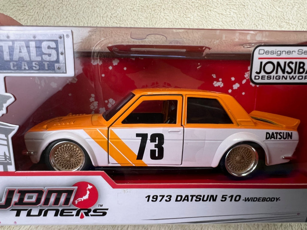 🎌🎌Jada Toys Metals JDM Tuners 1973 Datsun 510 Widebody 1:32 Scale HW16🎌🎌