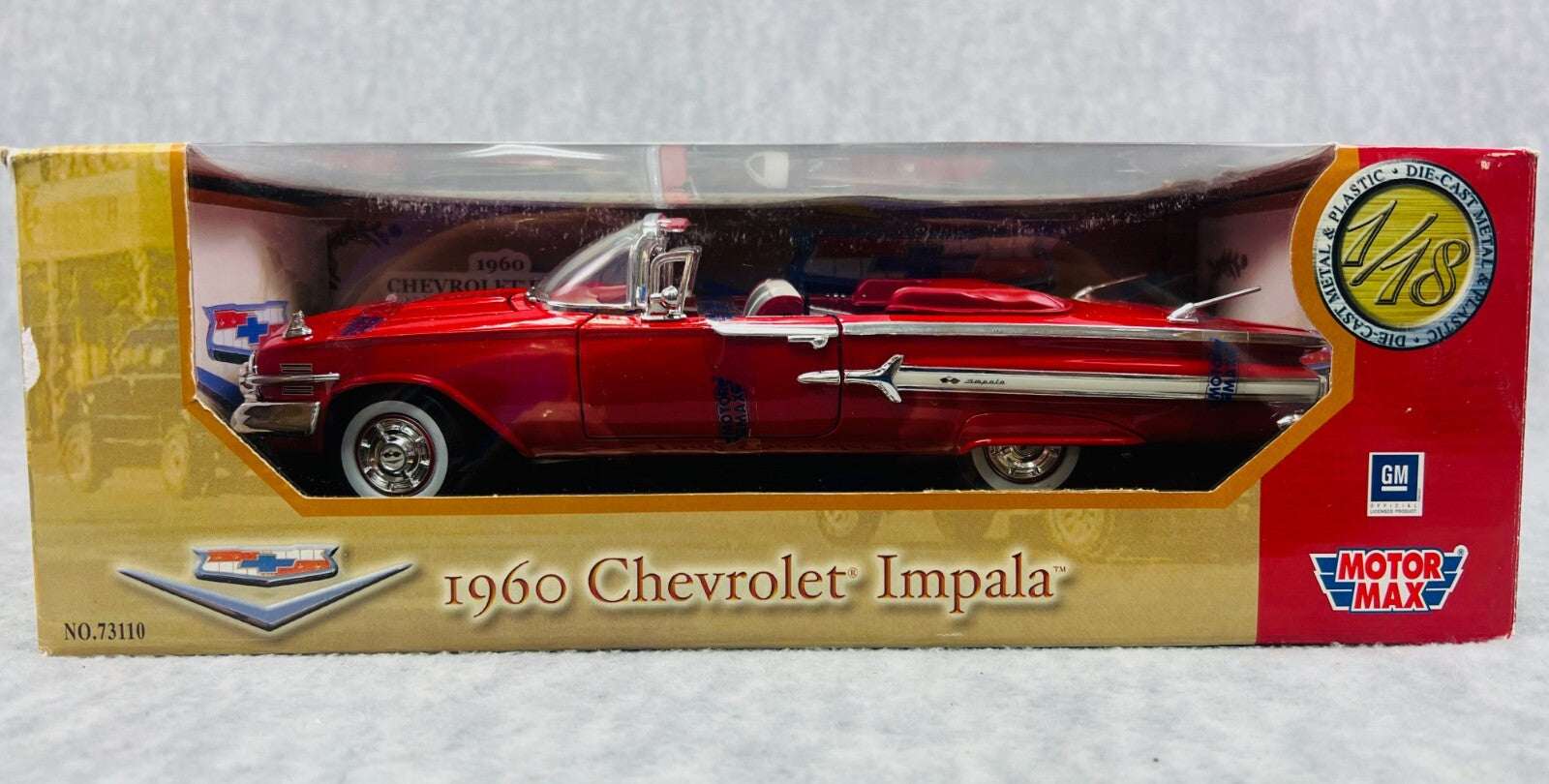 🇺🇸🇺🇸🇺🇸Motor Max 1960 Chevrolet Impala Convertible Red 1/18🇺🇸🇺🇸🇺🇸