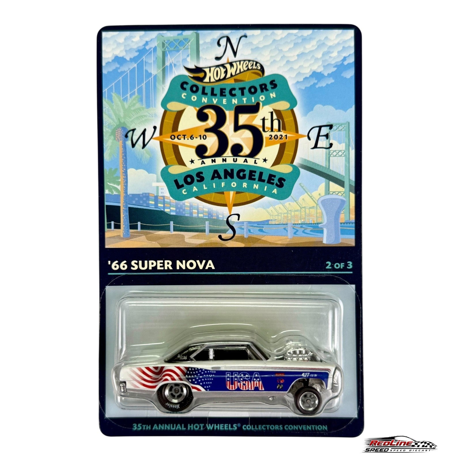 🇺🇸Hot Wheels 35th Annual LA Collectors Convention '66 Super Nova 2175/6200🇺🇸