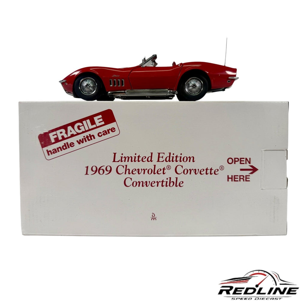 🔥Danbury MINT 1969 Chevrolet Corvette Convertible Limited Edition Red 1:24 D1🔥