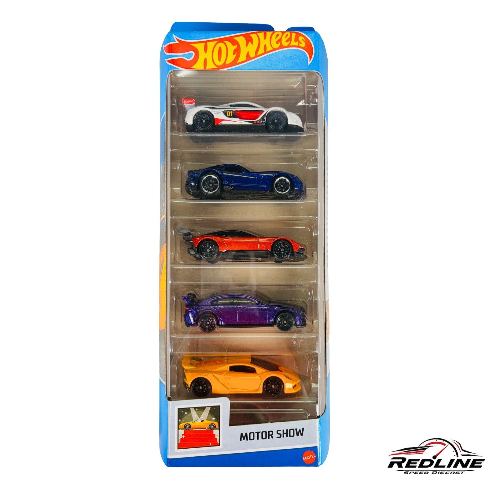 🔥🔥🔥Hotwheels Motor Show 5 Pack 1:64 D3🔥🔥🔥