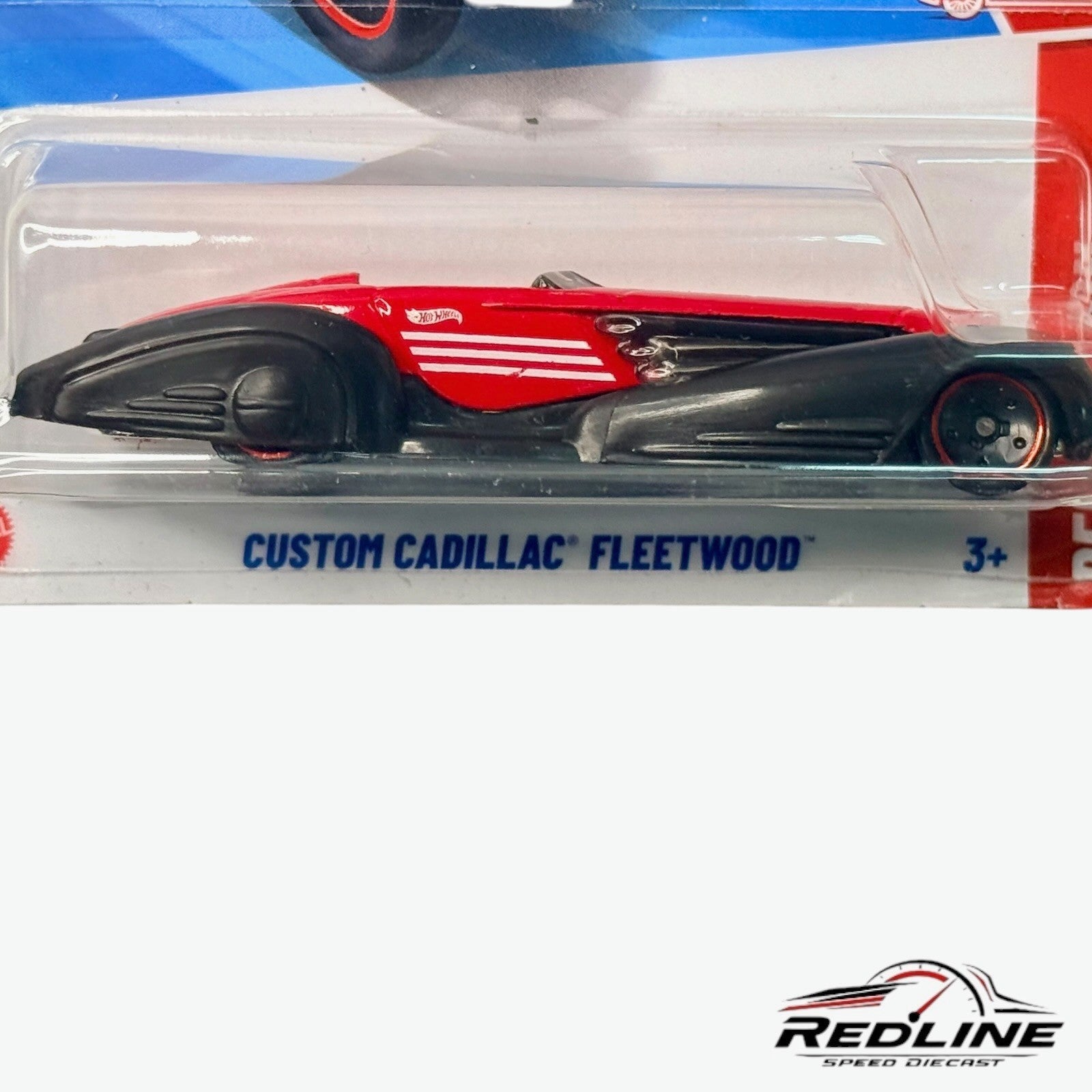 🇺🇸Hot Wheels Custom Cadillac Fleetwood Red / Black HW Red Edition H35🇺🇸