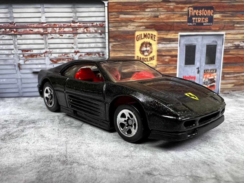 🇮🇹🇮🇹🇮🇹🇮🇹Hotwheels Ferrari 348 Black Red Interior C11🇮🇹🇮🇹🇮🇹🇮🇹