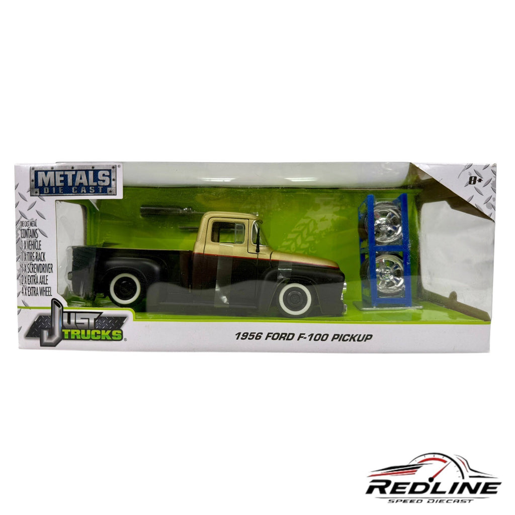 🇺🇸Jada Just Trucks 1956 Ford F-100 Pickup Black/Gold 1:24🇺🇸