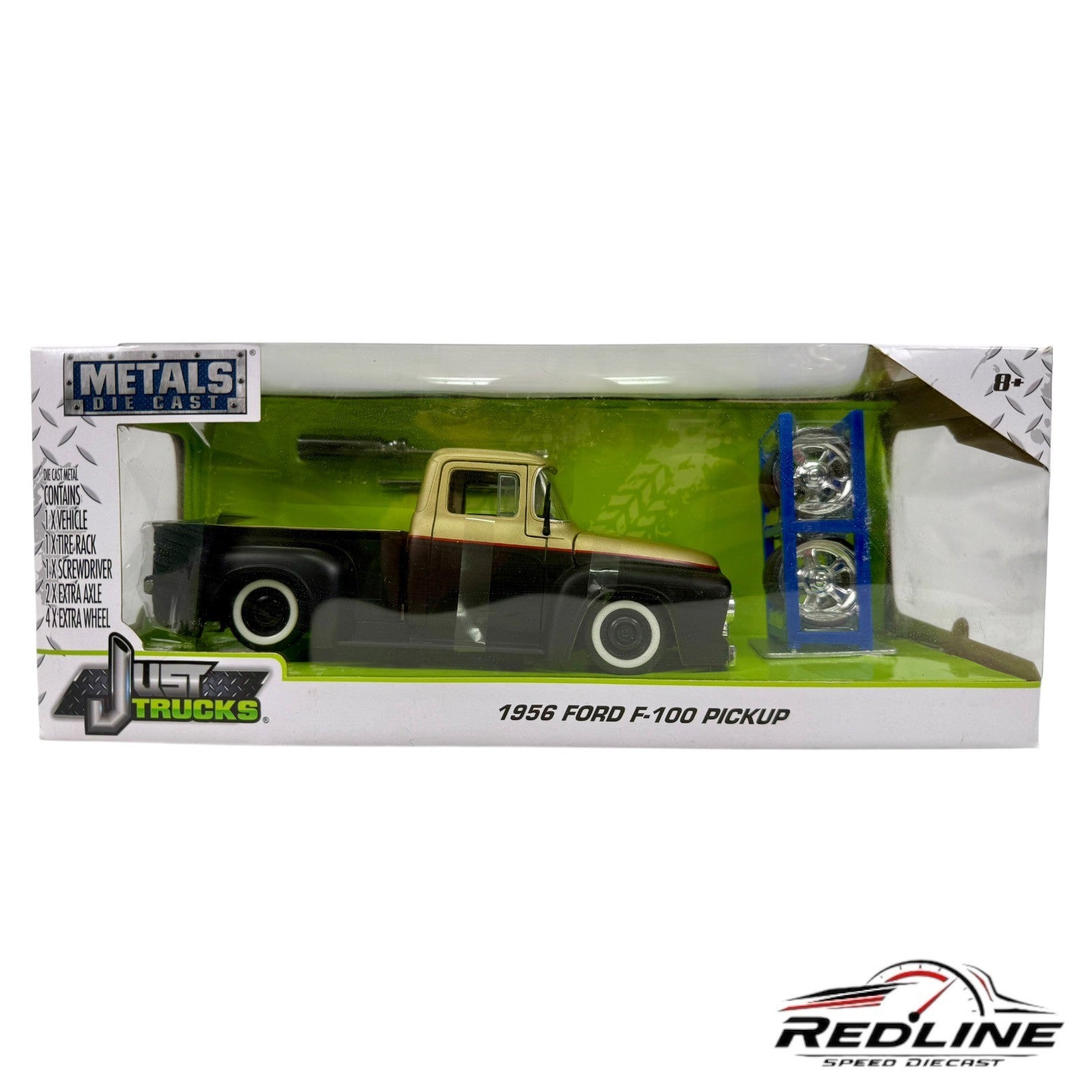 🇺🇸Jada Just Trucks 1956 Ford F-100 Pickup Black/Gold 1:24🇺🇸
