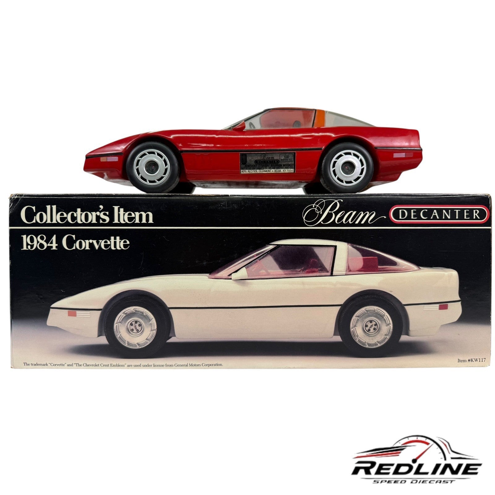 🇺🇸Vintage JIM BEAM 1984 Red Corvette Decanter EMPTY 🇺🇸