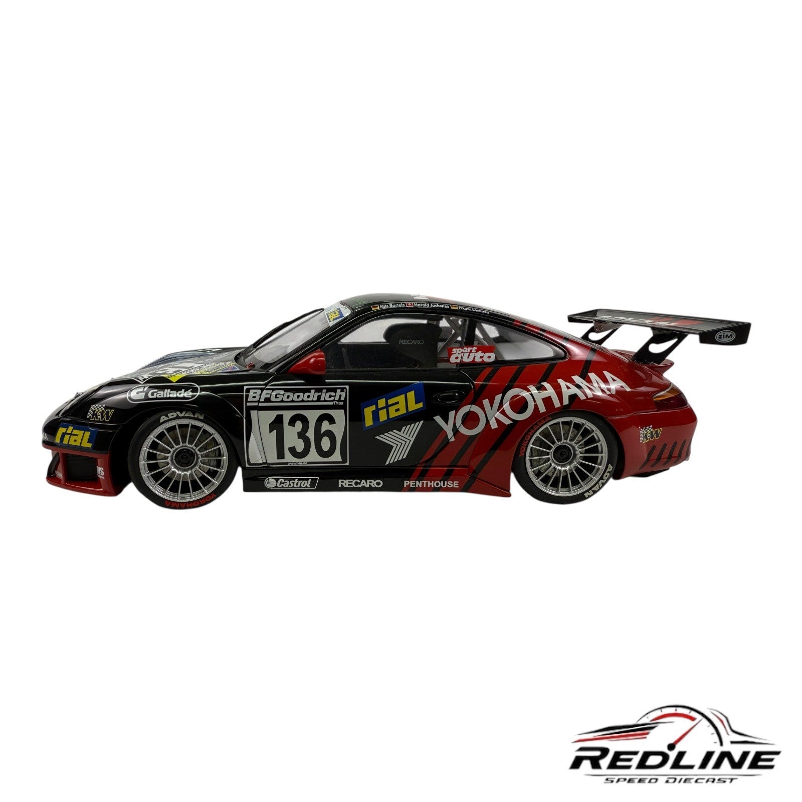 🇩🇪AUTO art Porsche 911 GT3 RSR Nurburgring 2005 Yokohama NO BOX 1:18 L2🇩🇪