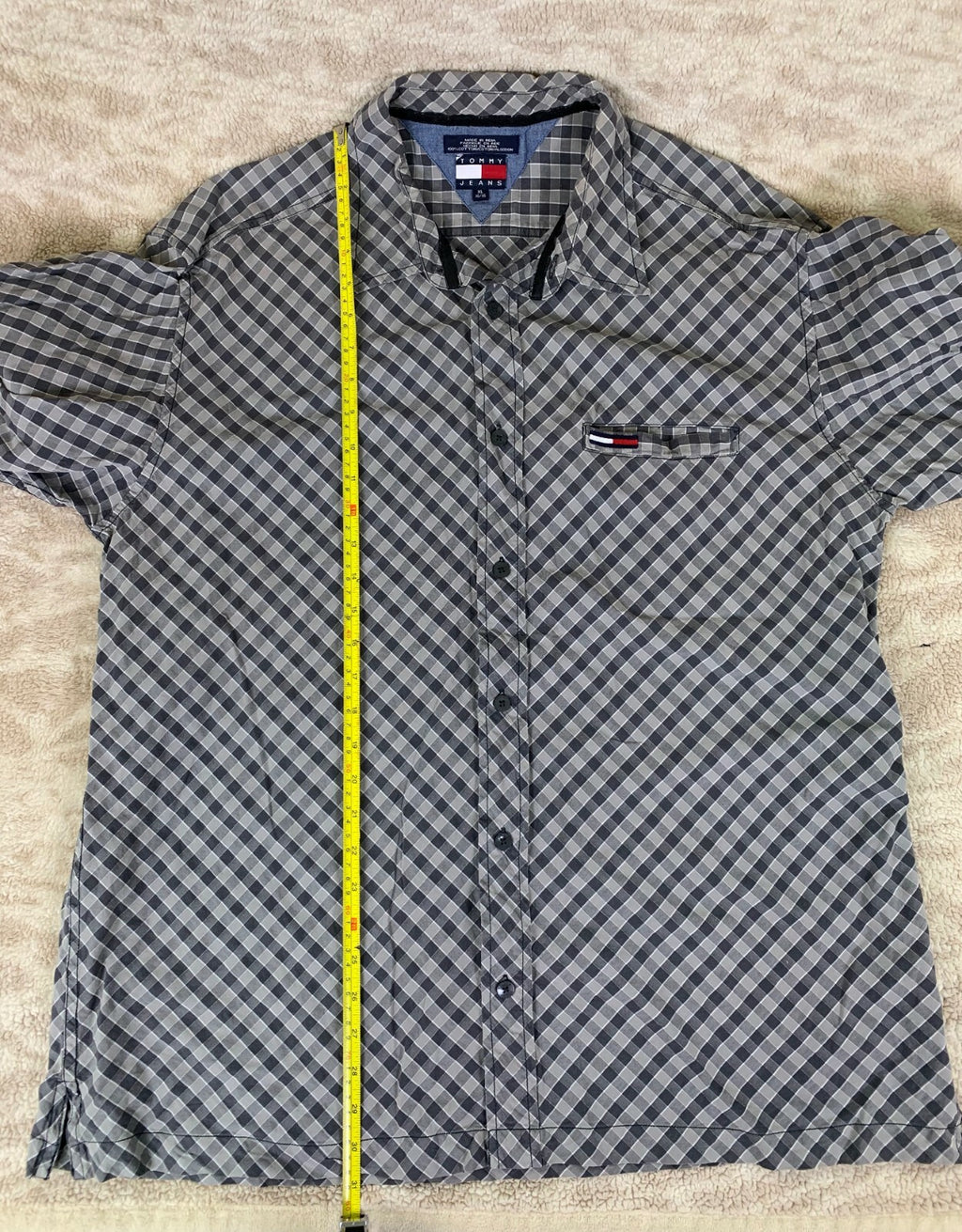 👔👔👔Vintage 90s Tommy Hilfiger Plaid Long Sleeve Button Down Shirt Mens XL👔👔