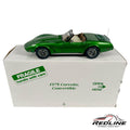 🦅Danbury Mint 1975 Chevrolet Corvette Convertible Green 1:24 C2🦅