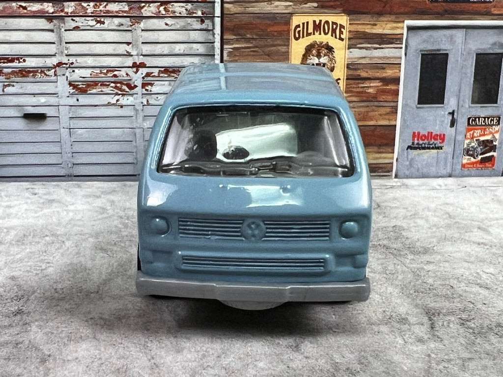 🔥Matchbox Volkswagen Transporter Crew Cab Pickup Truck Blue Bike Tours C16🔥