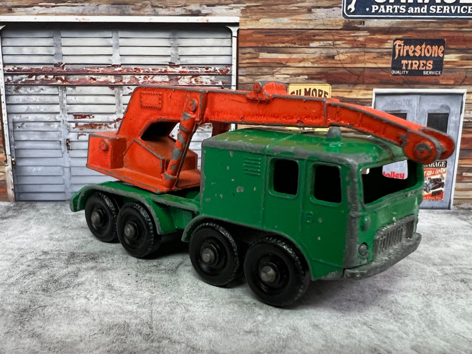 🔥Vintage Matchbox Lesney Toy Car No 30 8 Wheel Crane Construction Truck C3🔥