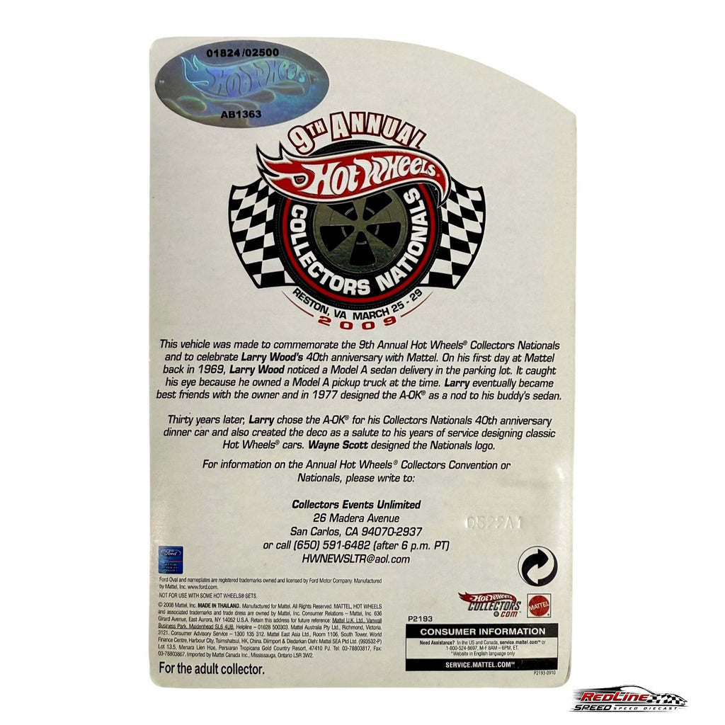 🔥🔥🔥Hot Wheels 9th Annual Collector Nationals  A-Ok w/ Dinner Sticker H31🔥🔥