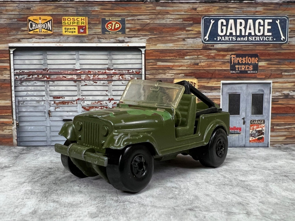 🪖🪖🪖Vintage 1980s  Hot Wheels Mattel 1981 Jeep Camo Military C3🪖🪖🪖
