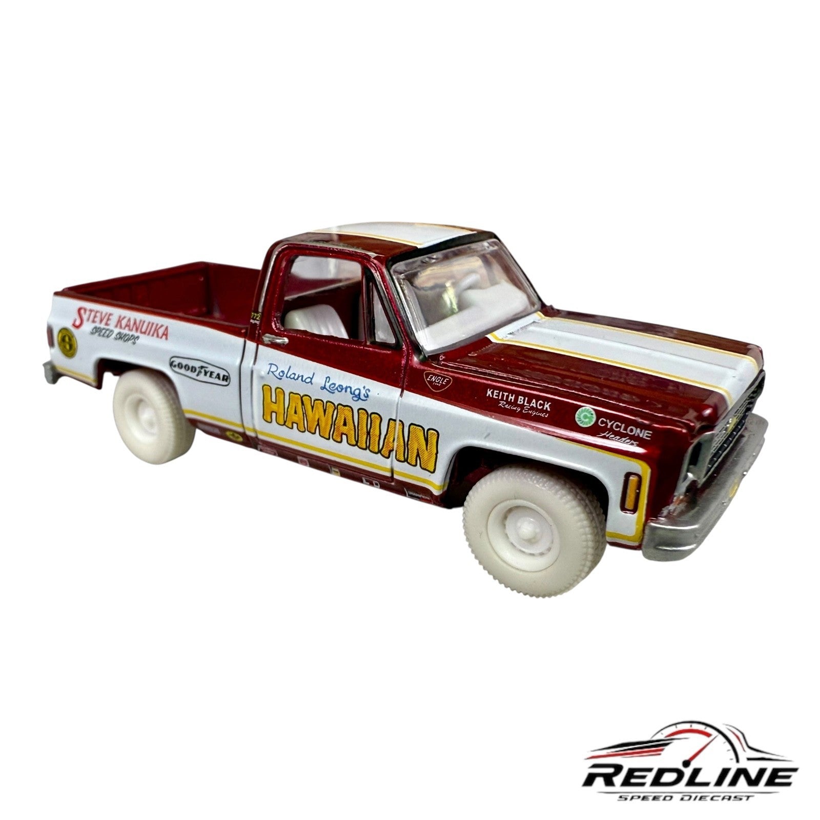 🇺🇸Auto World ULTRA RED CHASE Hawaiian Silverado Red & White LOOSE C15🇺🇸