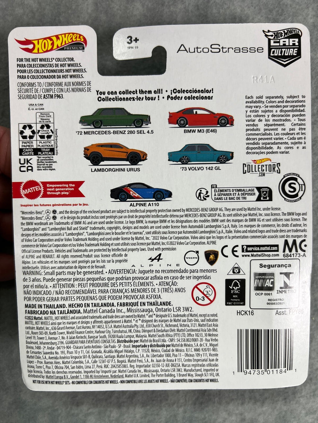 🇮🇹🇮🇹Hot Wheels Car Culture Lamborghini Urus  Auto Strasse HW17🇮🇹🇮🇹