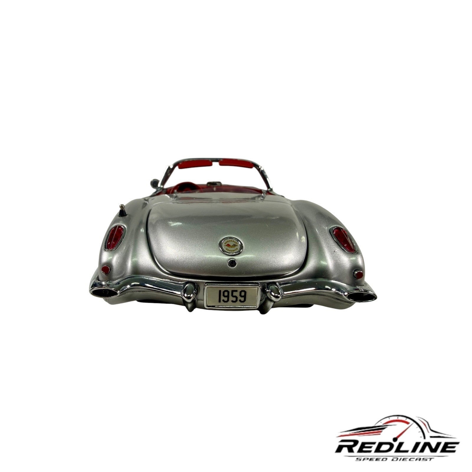 🇺🇸Danbury Mint Limited Edition 1959 Chevrolet Corvette Silver 1:24 C2🇺🇸