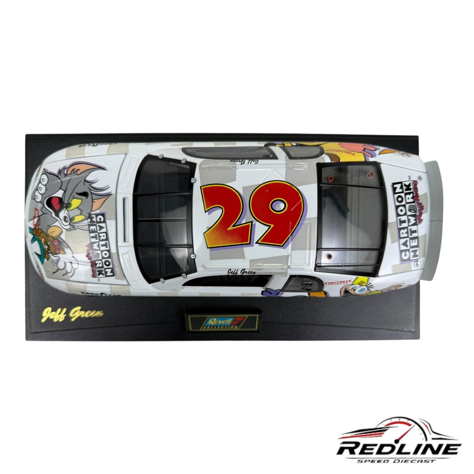 🏁🏁Revell 1997 Die Cast Car Tom & Jerry  #29 Jeff Green Cartoon Network GE🏁🏁