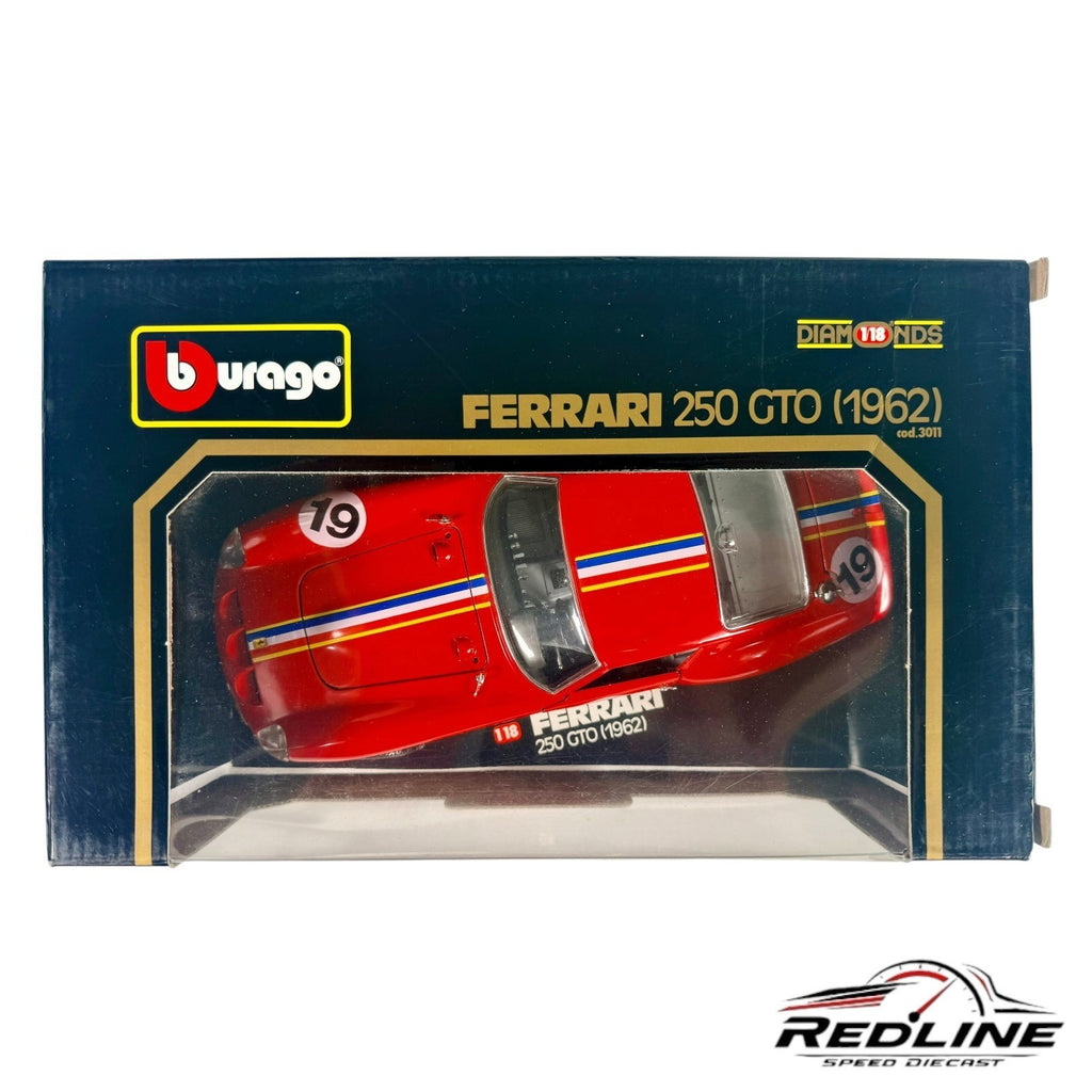 🇮🇹🇮🇹Bburago Diamonds 1/18 1962 Ferrari 250 GTO #19 Red B3🇮🇹🇮🇹