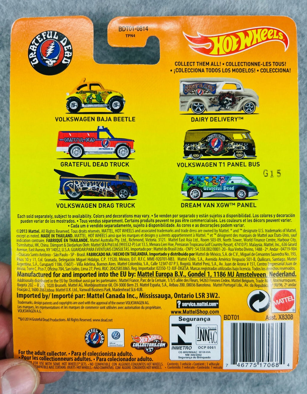 ☮️☮️☮️Hot Wheels Grateful Dead VOLKSWAGEN T1 PANEL BUS H34☮️☮️☮️