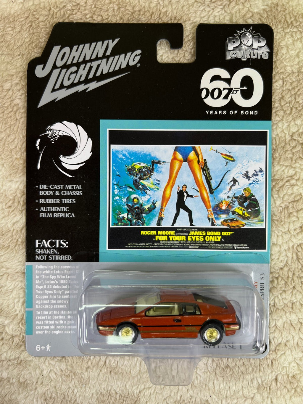🇬🇧Johnny Lightning Pop Culture "007" 60 Years Of Bond 1980 Lotus Esprit HW17