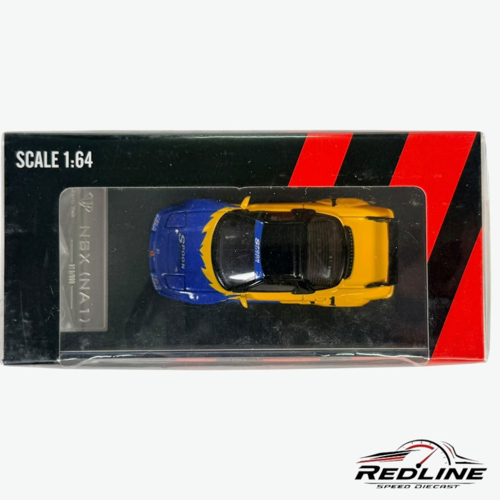 🎌Star Model Acura NSX (NA1) Spoon Racing Liberty Walk Yellow/Blue 1:64 H3🎌