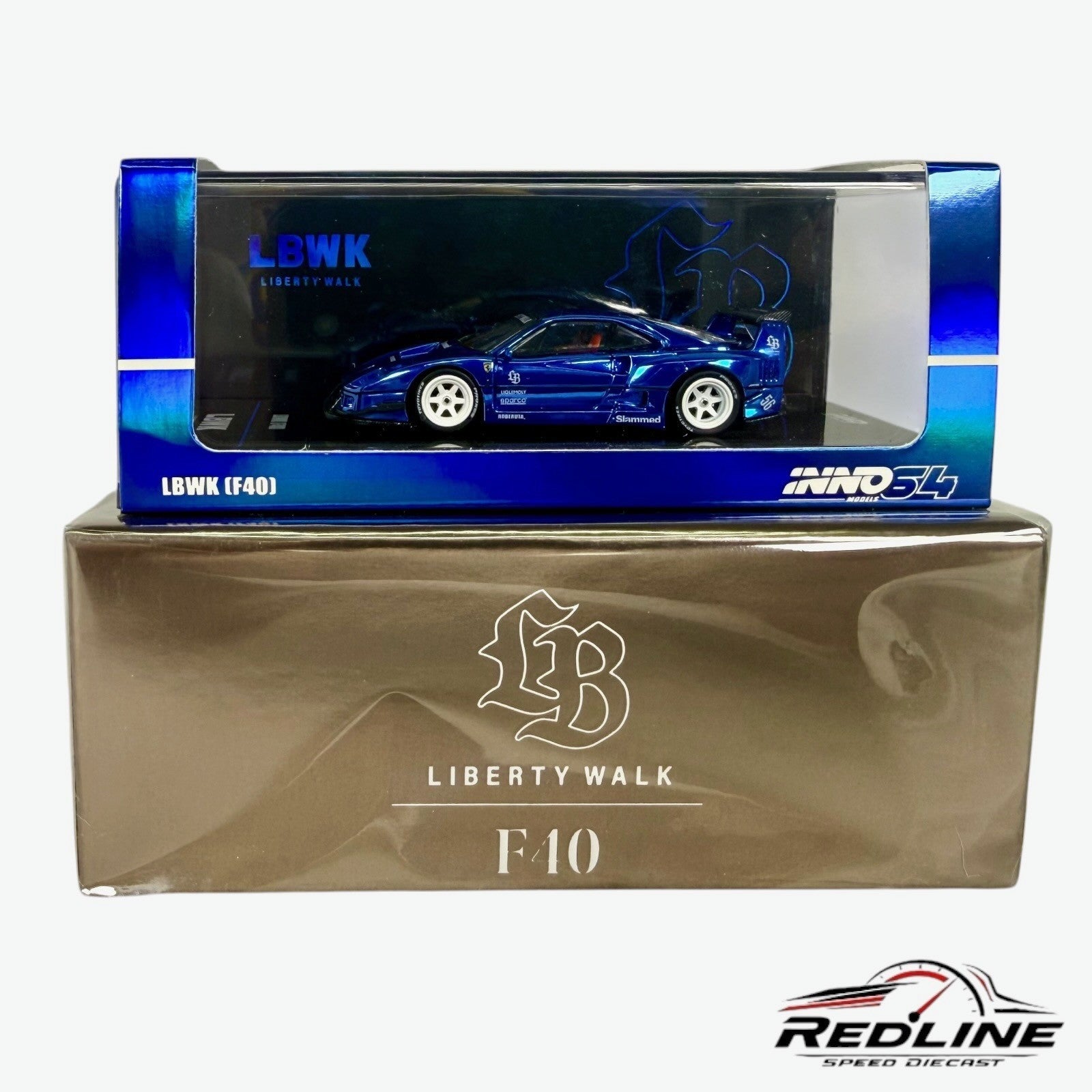 🇮🇹🇮🇹INNO64 Ferrari F40 LBWK Blue CHASE 1:64 H15🇮🇹🇮🇹