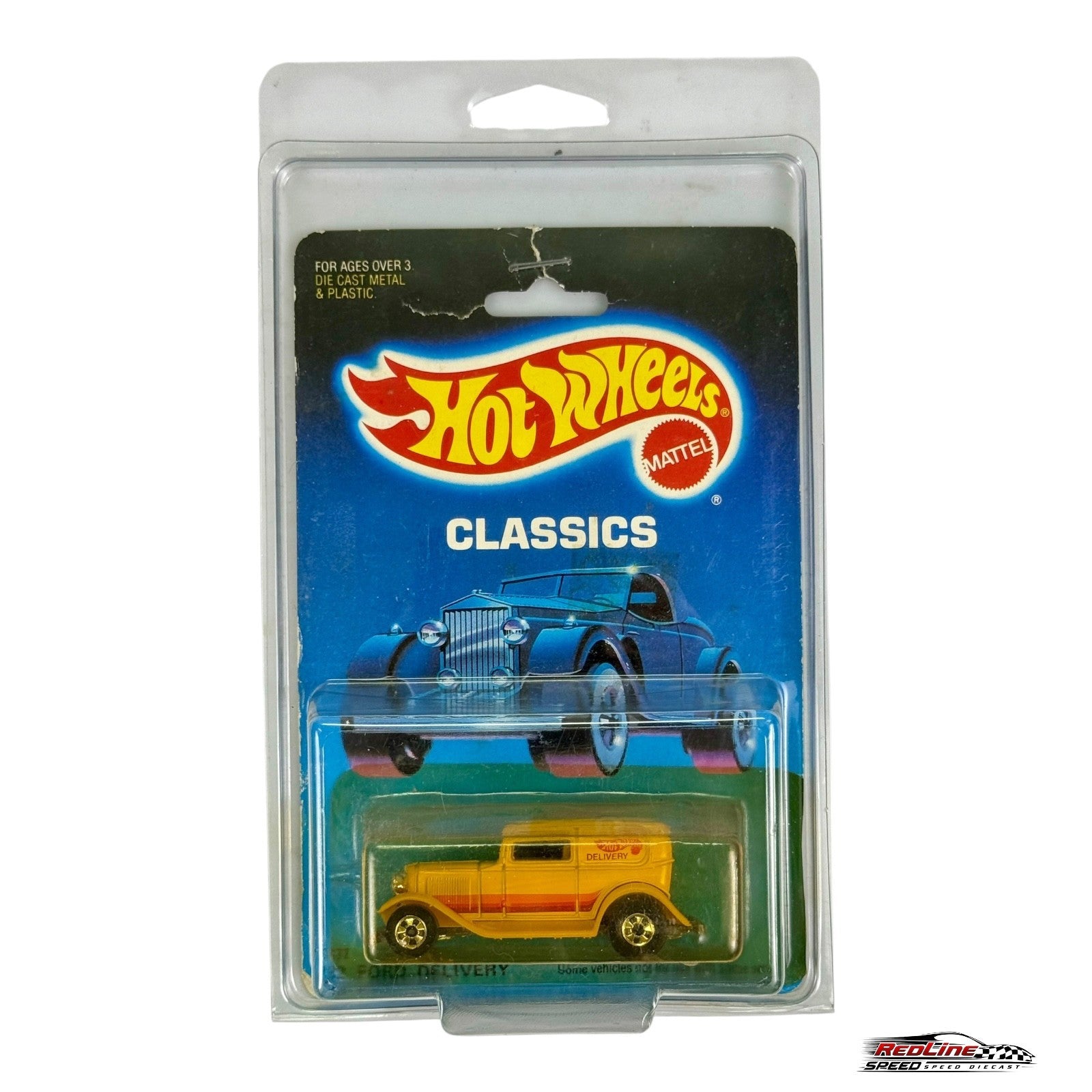 🔥Hot Wheels Blackwalls Collector Series '32 FORD DELIVERY Yellow  7672 H31🔥