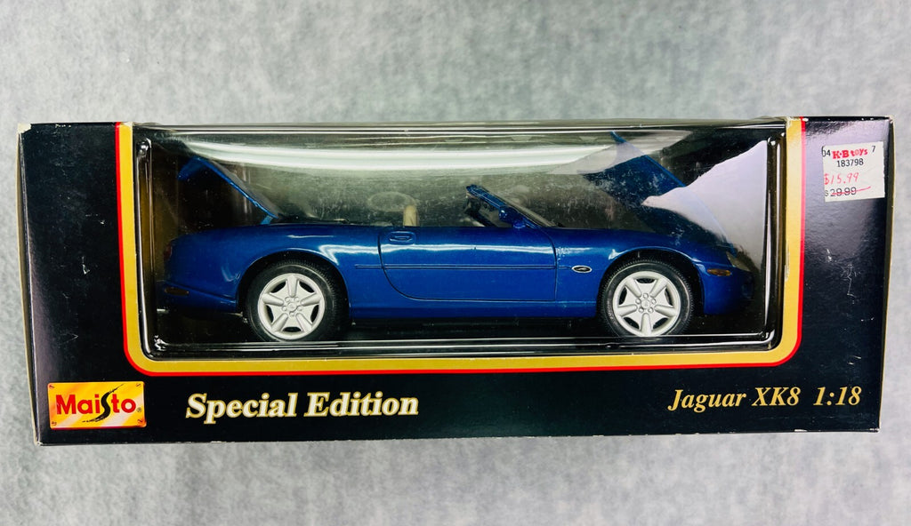 🇬🇧Maisto Special Edition Blue Jaguar XK8 Diecast Model 1996 Scale 1:18🇬🇧