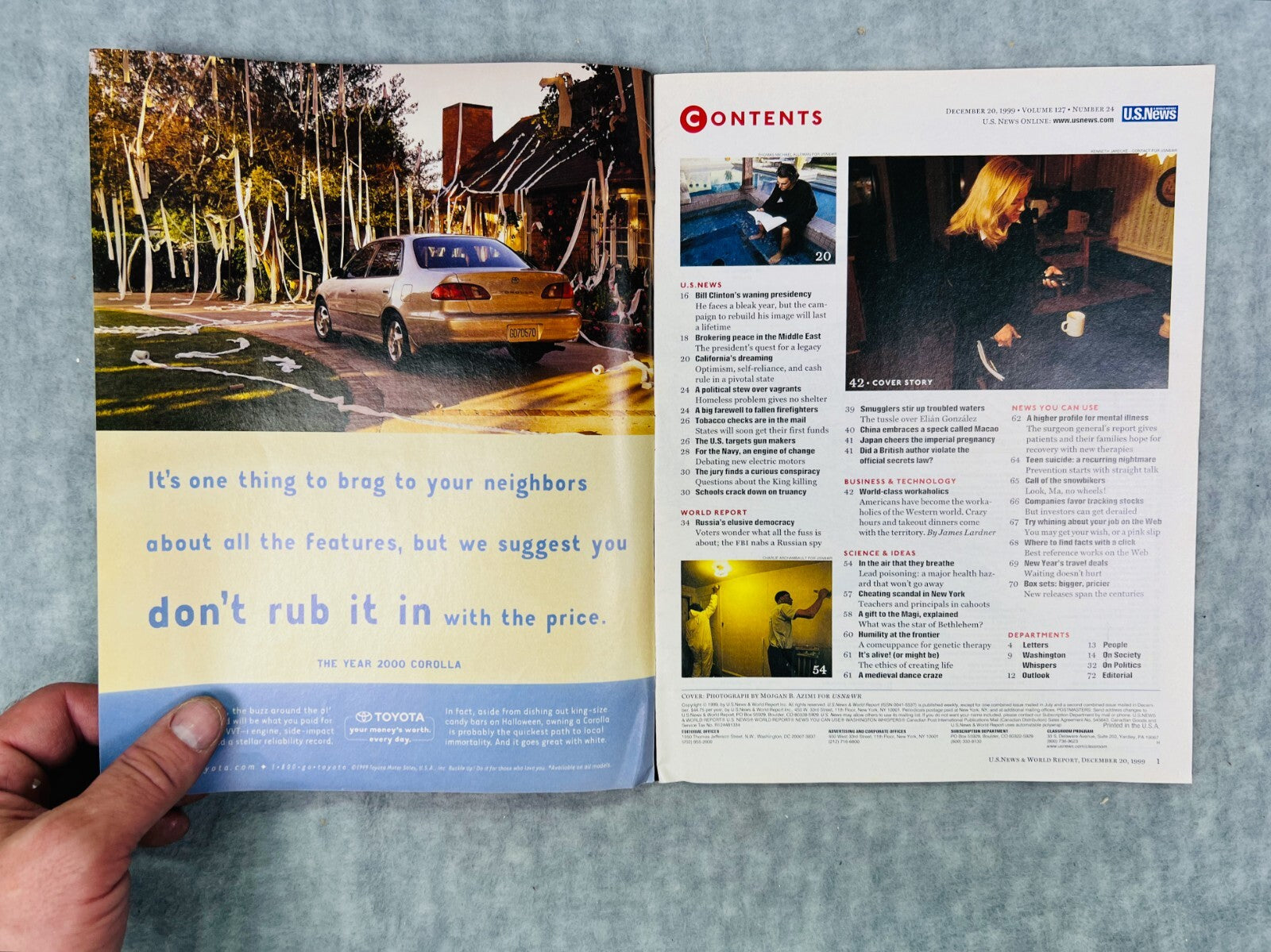🔥1999 U.S. News & World Report Magazine: Working Harder Than Ever/Crazy Hours🔥