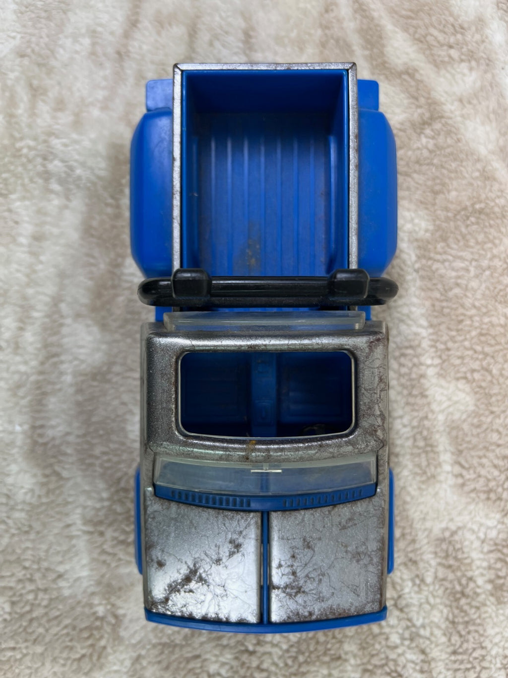 🔥Tonka Pickup Truck w/ Roll Bar Silver Gray Metal Blue Plastic 1979 Made in USA