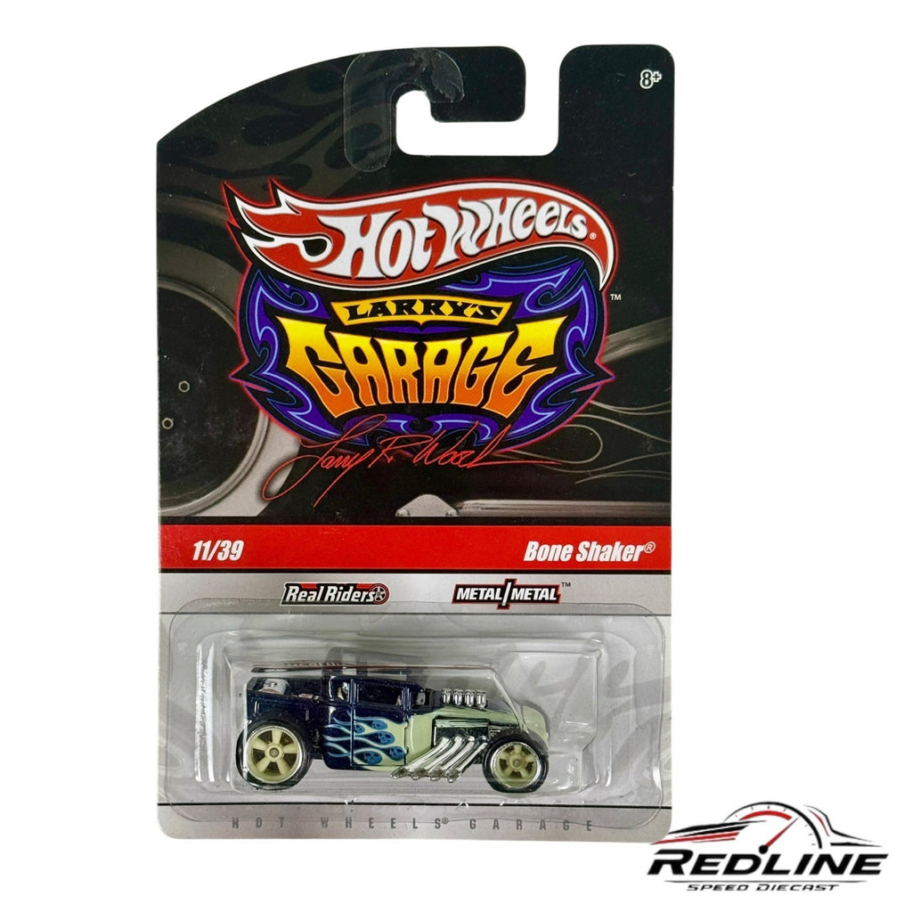 🇺🇸Hot Wheels Bone Shaker Chase Larry's Garage Series 2009 Blue H30🇺🇸