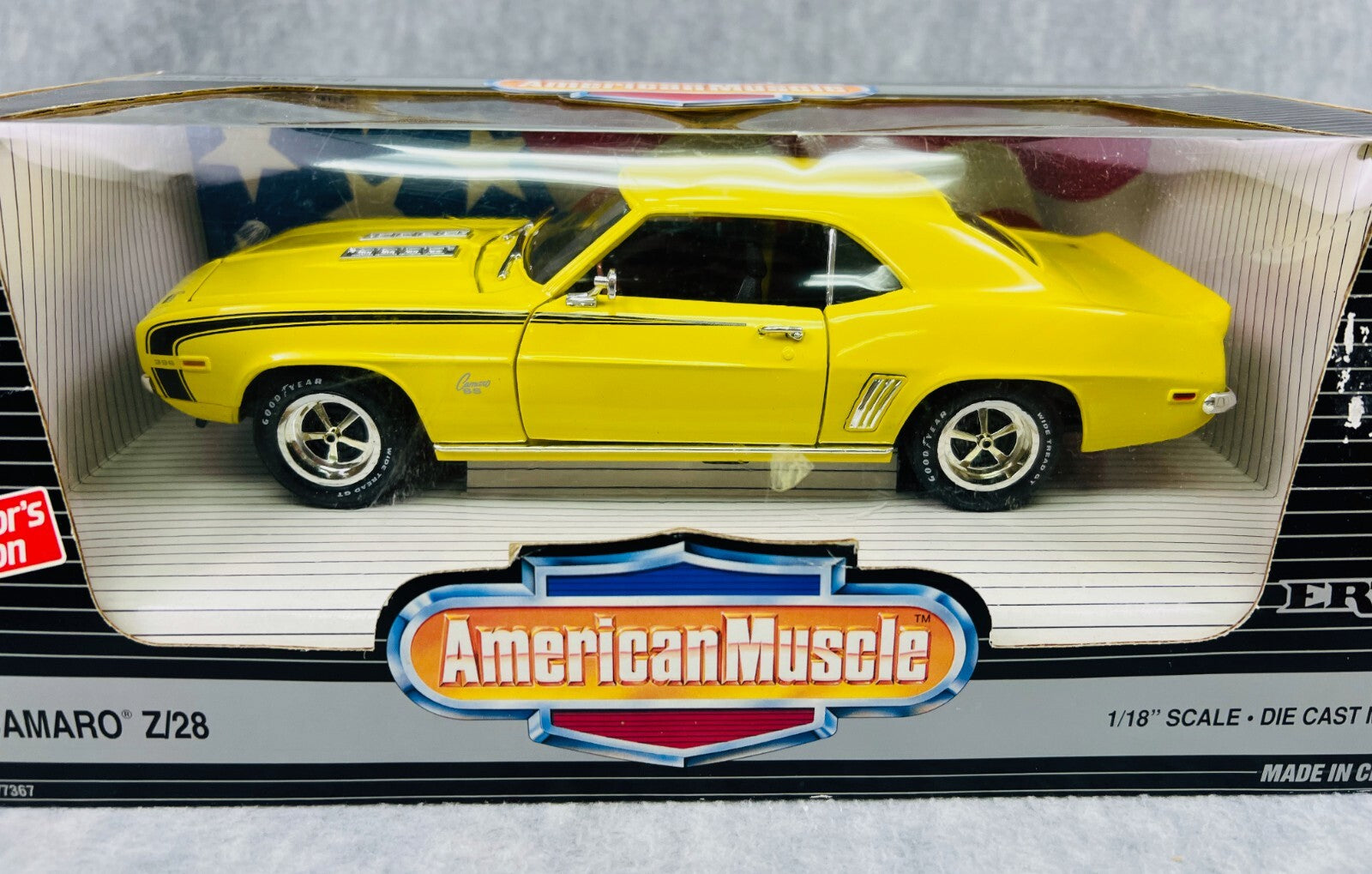 🇺🇸🇺🇸 Ertl American Muscle 1969 Camaro Z/28 Yellow 1/18 Scale🇺🇸🇺🇸