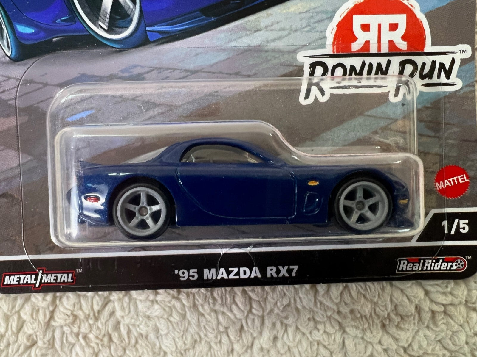 Hot Wheels Car Culture Ronin Run 1995 Mazda RX7 1:64 Model Car - Blue (HCK13)